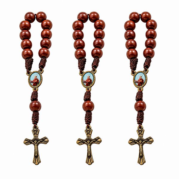 Kit Dezena São Francisco Pérola Marrom 8mm (3 Unidades)