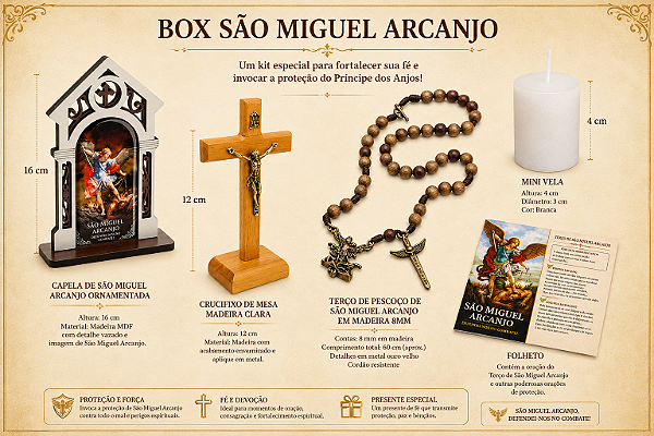 Box da Quaresma de São Miguel Arcanjo Ornamentado