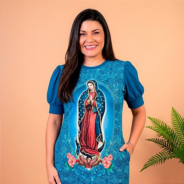 Vestido Nossa Senhora de Guadalupe - Azul