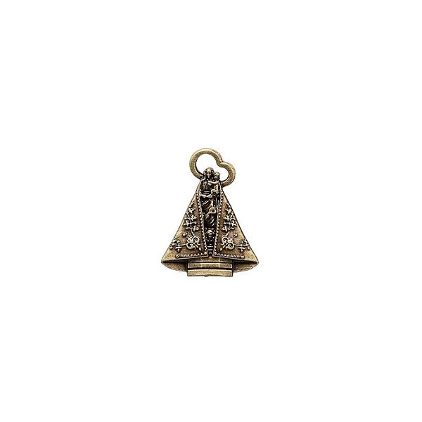 Boton de Nossa Senhora de Nazaré Ouro velho