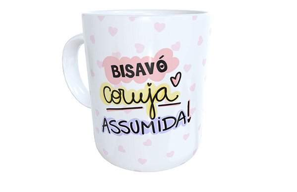 Caneca bisavó coruja assumida presente criativo família bisa