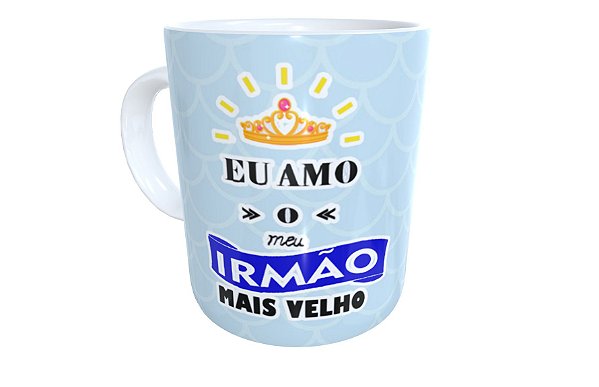 Caneca eu amo o meu irmão mais velho presente criativo