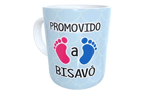 Caneca revelação promovido a bisavô presente familia