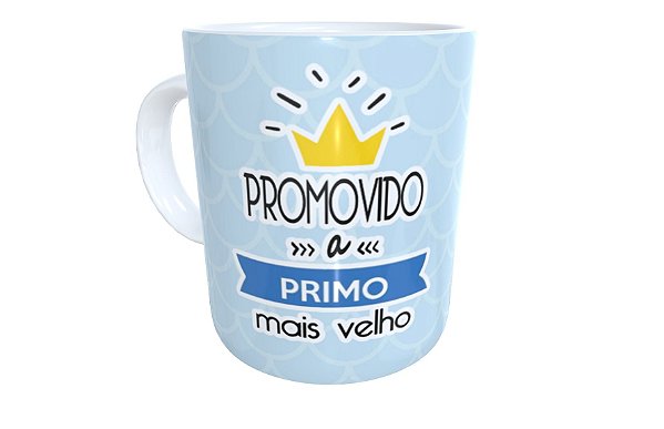 Caneca cerâmica promovido a primo mais velho presente