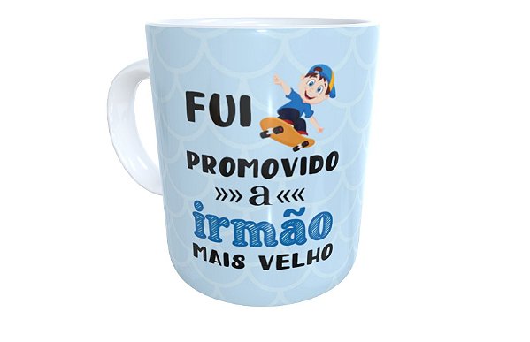 Caneca fui promovido a irmão mais velho presente criativo