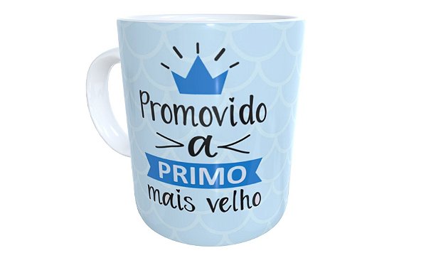 Caneca de cerâmica promovido a primo mais velho presente