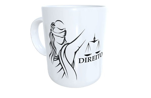 Caneca de cerâmica direito faculdade presente curso