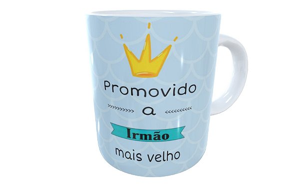 Caneca de cerâmica promovido a irmão mais velho presente