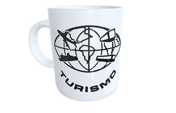 Caneca de cerâmica profissão turismo curso faculdade