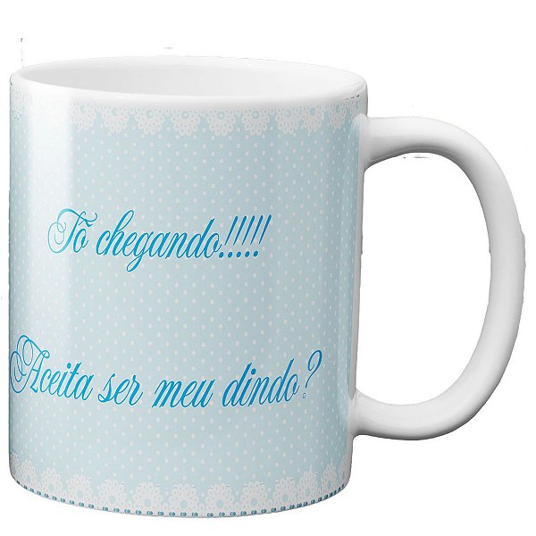 Caneca to chegando convite para padrinho batismo crisma