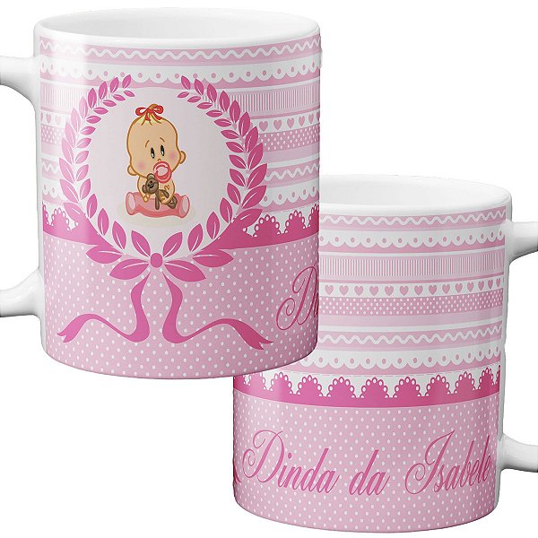 Caneca dinda com nome da criança personalizado presente