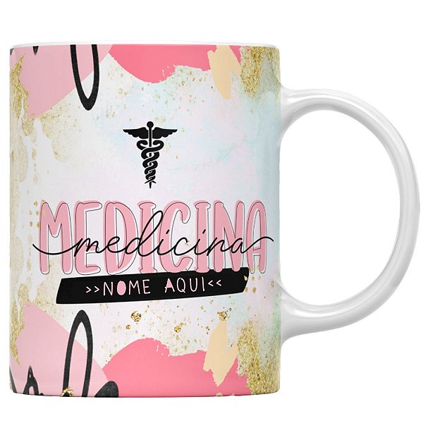 Caneca faculdade de medicina presente com nome personalizado