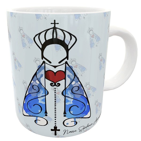 Caneca nossa senhora aparecida presente religioso fé igreja