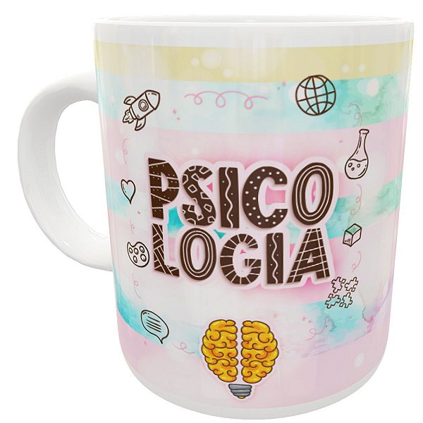 Caneca curso de psicologia presente criativo faculdade