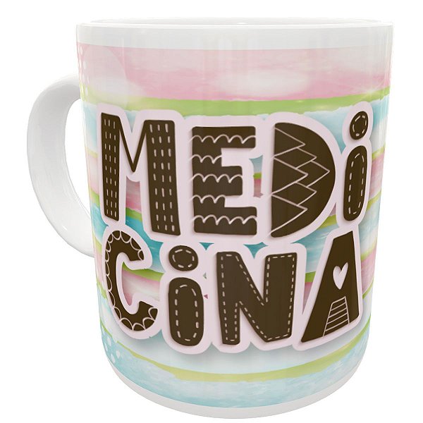 Caneca curso medicina presente faculdade profissão médico