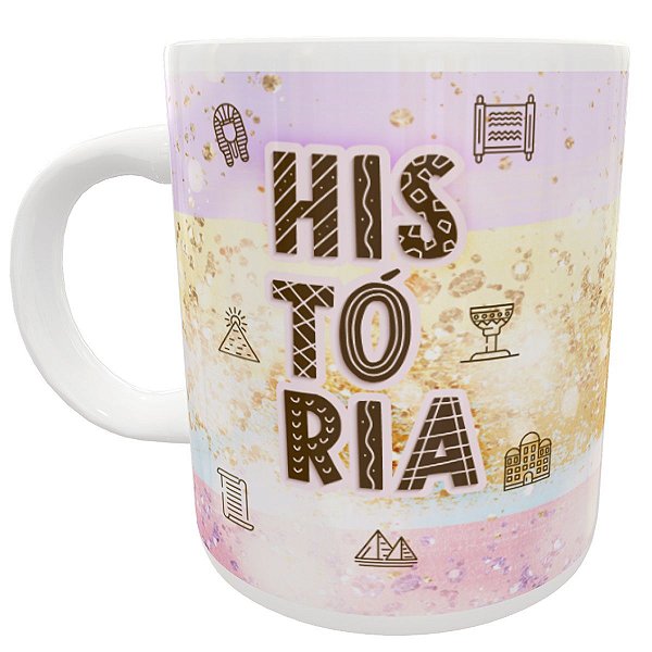 Caneca historia profissão curso faculdade professor