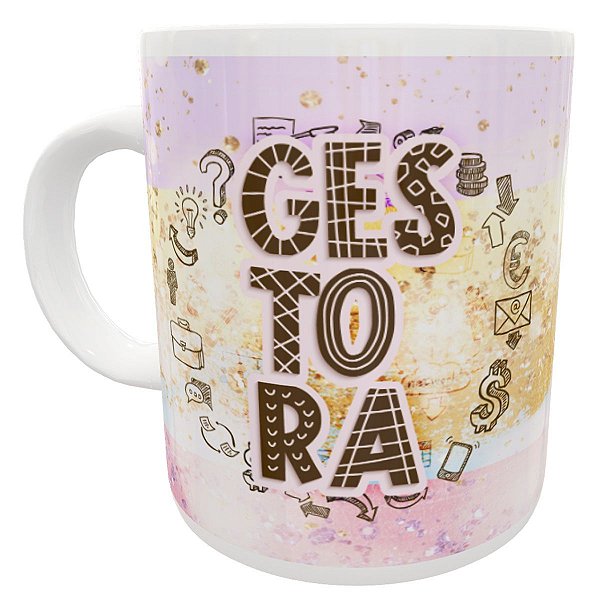 Caneca profissão gestora presente faculdade curso