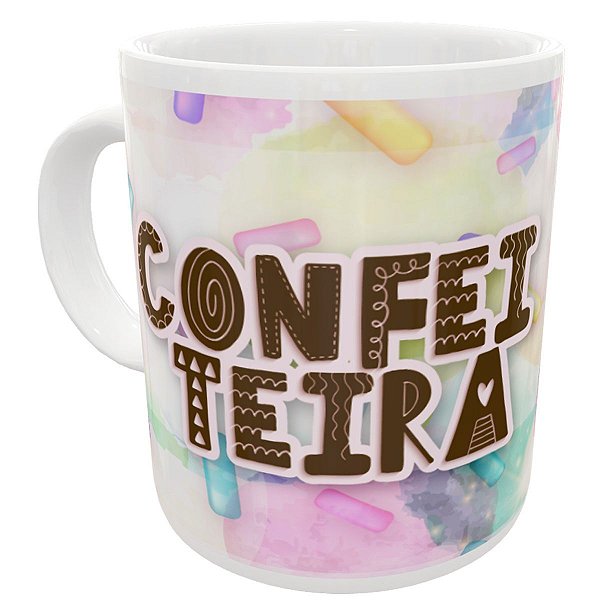 Caneca profissão confeiteira presente confeitaria padaria