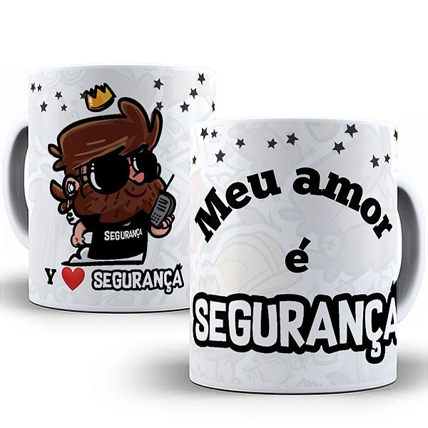 Caneca meu amor é segurança presente fofo dia dos namorados