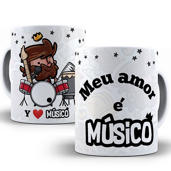 Caneca meu amor é músico presente fofo dia dos namorados
