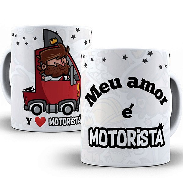 Caneca meu amor é motorista presente fofo dia dos namorados
