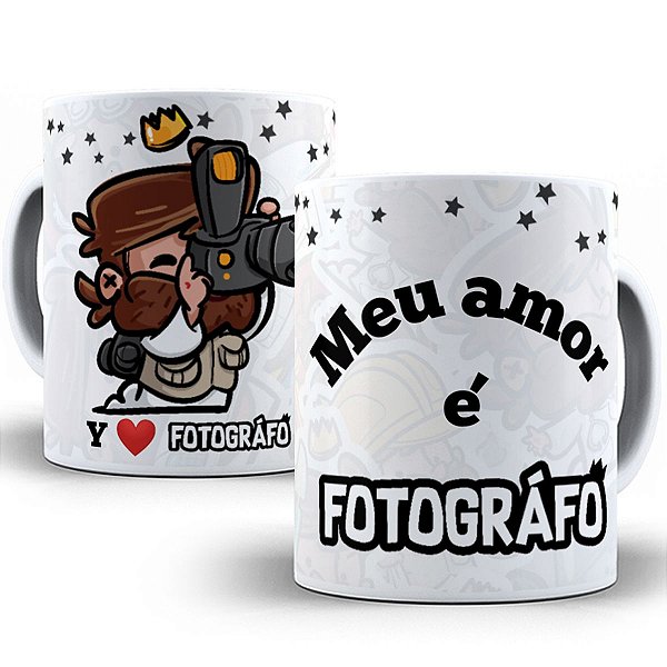 Caneca meu amor é fotografo presente fofo dia dos namorados