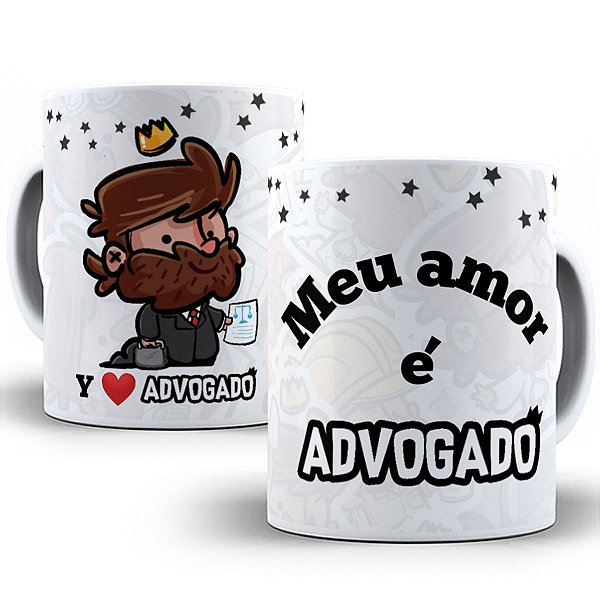 Caneca meu amor é advogado presente fofo dia dos namorados
