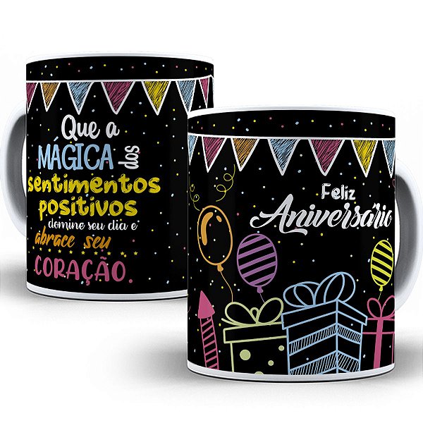 Caneca feliz aniversário presente criativo divertido