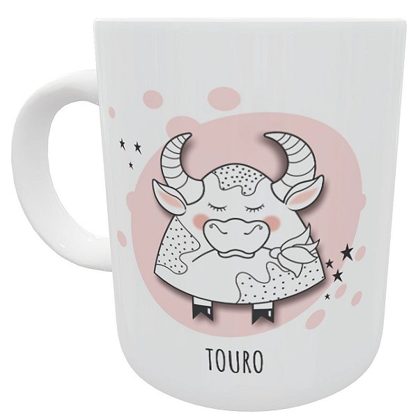 Caneca signo touro presente criativo astrologia horoscopo