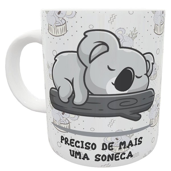Caneca coala preguiçoso preciso de mais uma soneca presente