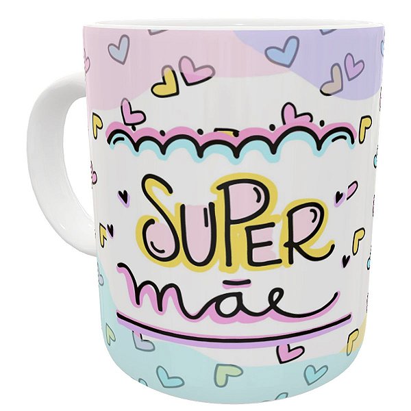 Caneca super mãe presente dia das mães criativo fofo