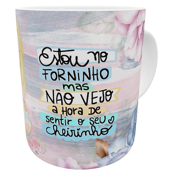 Caneca mamãe de primeira viagem estou no forninho gravida