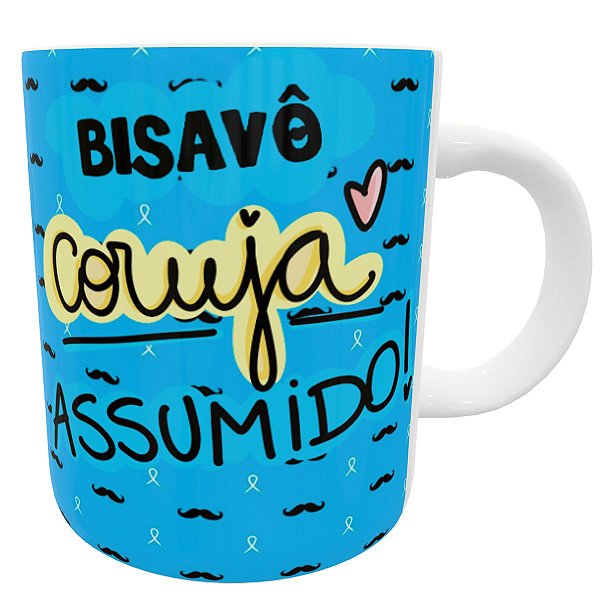 Caneca bisavô coruja assumido presente pronta entrega fofo