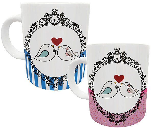Kit 2 canecas lembrança casal lembrança presente casamento