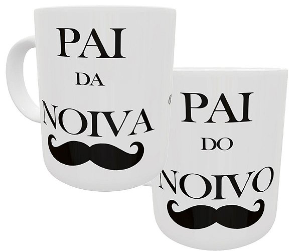 Kit 2 canecas pai dos noivos presente casamento lembrancinha