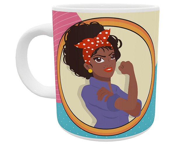 Caneca girl power presente mulher feminismo empoderamento