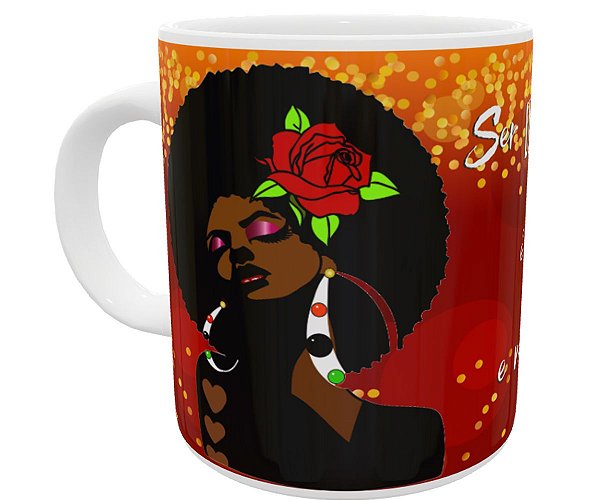 Caneca mulher negra é minha essência presente empoderamento