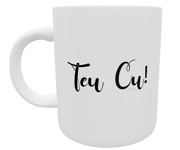 Caneca teu cu minimalista divertida engraçada presente