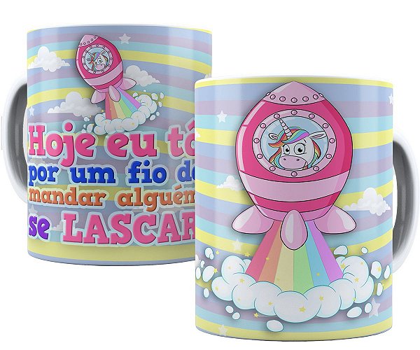 Caneca unicórnio sem paciência presente divertido engraçado