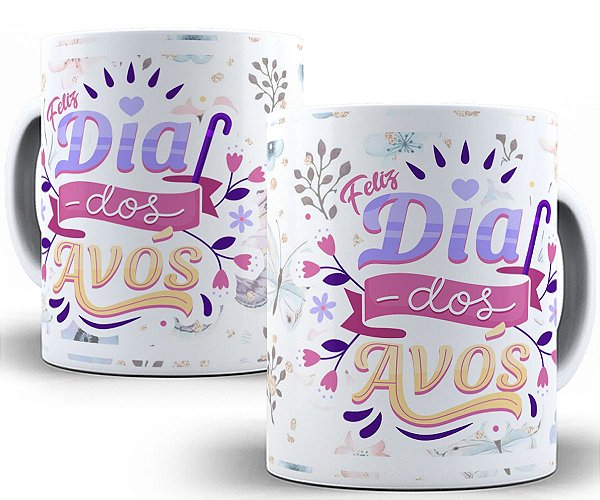 Caneca dia dos avós presente divertido criativo vovó vovô