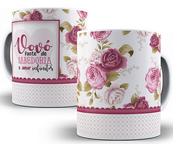 Caneca vovó fonte de sabedoria e amor infinito presente