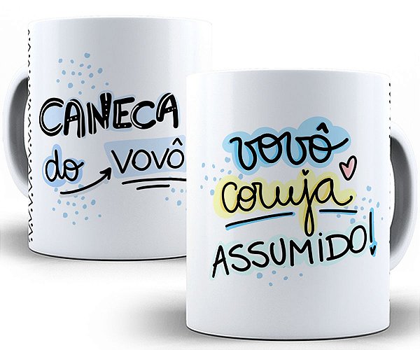 Caneca do vovô vovô coruja assumido presente dia dos avós