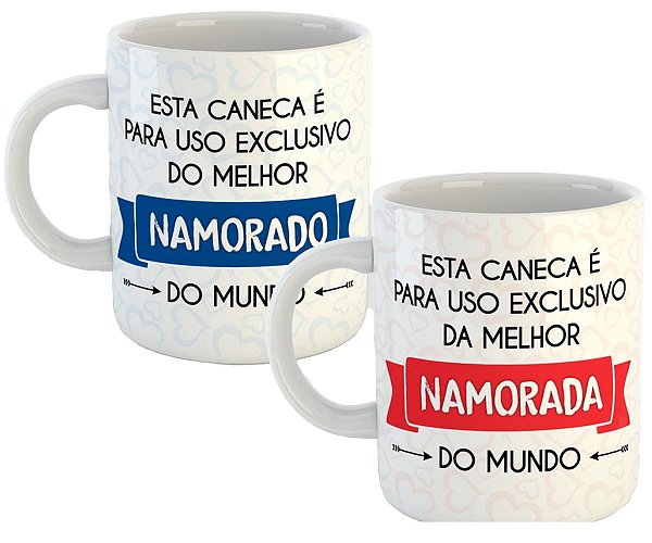 Kit 2 canecas dia dos namorados exclusiva do namorado/a