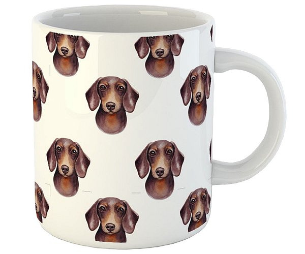 Caneca cachorro salsichinha presente pet lover doguinho