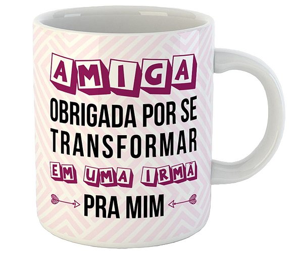Caneca amiga irmão presente divertido amizade amor de amiga