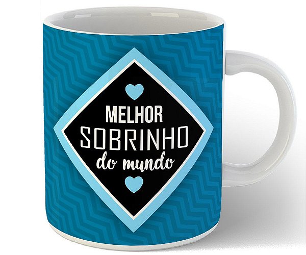 Caneca melhor sobrinho do mundo com nome personalizado