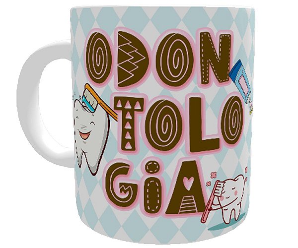 Caneca odontologia presente profissão dentista faculdade