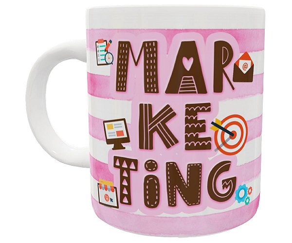 Caneca marketing profissão curso faculdade presente