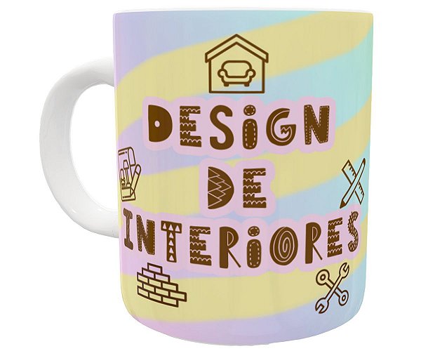 Caneca design de interiores profissão