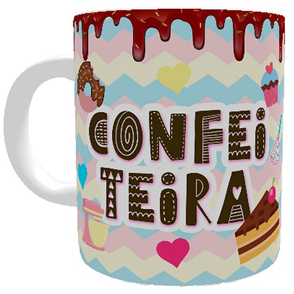 Caneca confeiteira presente padaria doce bolo
